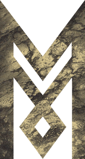 Man Made Origin icon with gold ocean texture