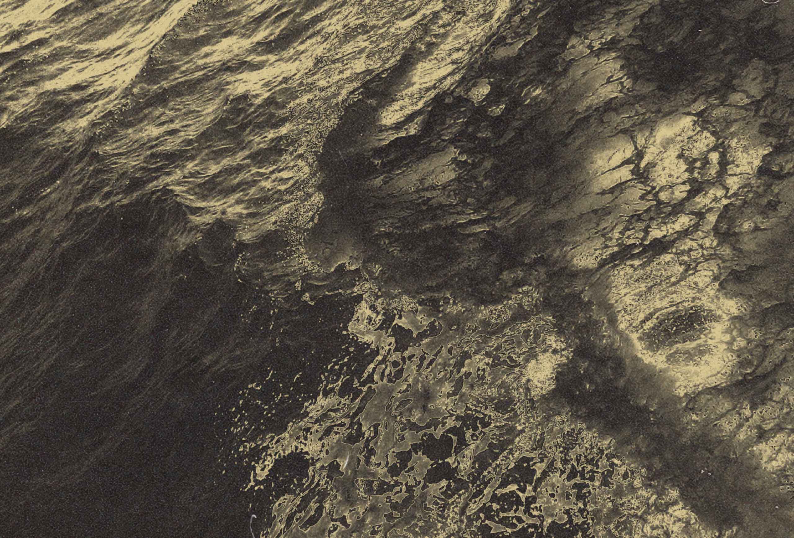 Ocean texture coloured gold